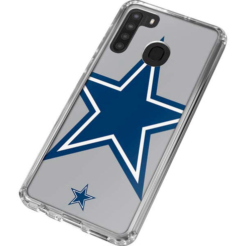 NFL Dallas Cowboys Retro Logo Galaxy A21 Clear Case