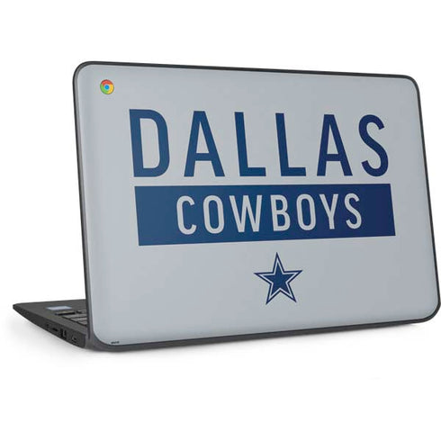 NFL Dallas Cowboys Silver Performance Series HP Chromebook Skin