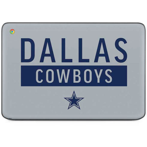 NFL Dallas Cowboys Silver Performance Series HP Chromebook Skin