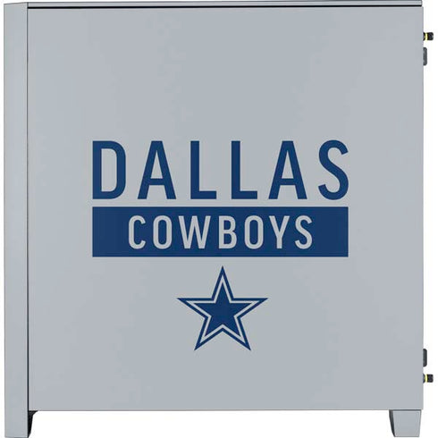 NFL Dallas Cowboys Silver Performance Series Corsair 4000D Tempered Glass Mid-Tower ATX Case Skin