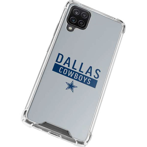 NFL Dallas Cowboys Silver Performance Series Galaxy A12 Clear Case