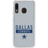 NFL Dallas Cowboys Silver Performance Series Galaxy A20 Clear Case