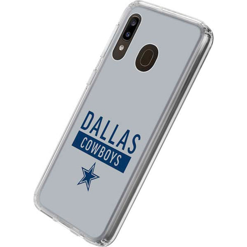 NFL Dallas Cowboys Silver Performance Series Galaxy A20 Clear Case