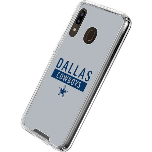 NFL Dallas Cowboys Silver Performance Series Galaxy A30 Clear Case