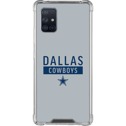 NFL Dallas Cowboys Silver Performance Series Galaxy A71 5G Clear Case