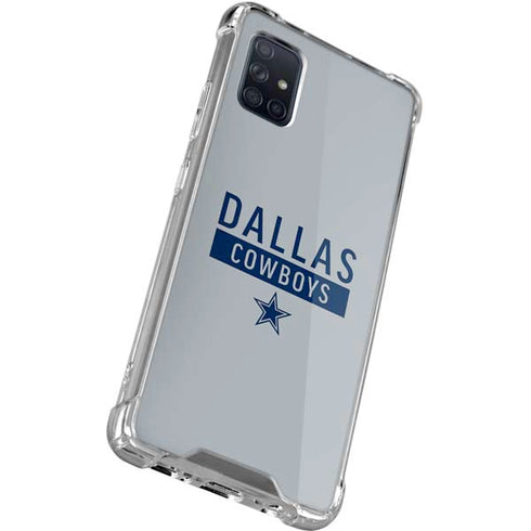 NFL Dallas Cowboys Silver Performance Series Galaxy A71 5G Clear Case