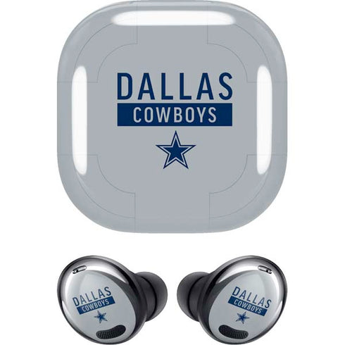 NFL Dallas Cowboys Silver Performance Series Galaxy Buds Pro Skin