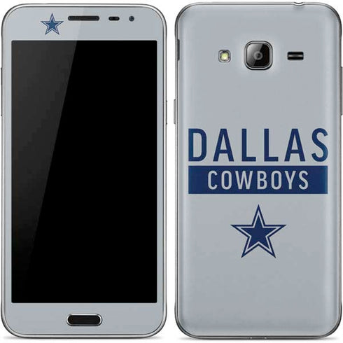NFL Dallas Cowboys Silver Performance Series Galaxy J3 Skin