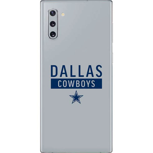 NFL Dallas Cowboys Silver Performance Series Galaxy Note 10 Skin