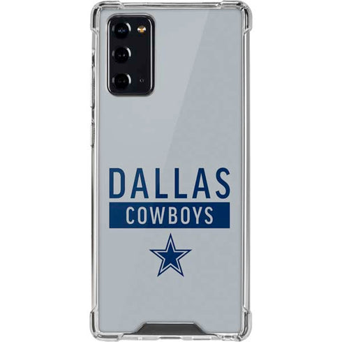 NFL Dallas Cowboys Silver Performance Series Galaxy Note20 5G Clear Case