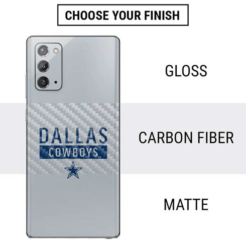 NFL Dallas Cowboys Silver Performance Series Galaxy Note20 5G Skin