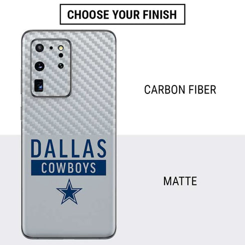 NFL Dallas Cowboys Silver Performance Series Galaxy S20 Ultra 5G Skin