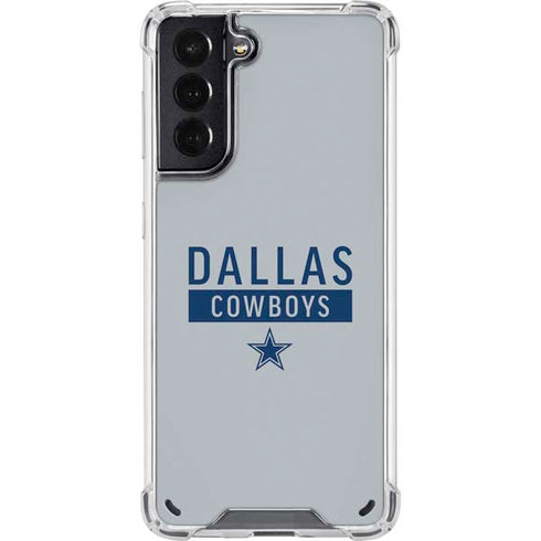 NFL Dallas Cowboys Silver Performance Series Galaxy S21 5G Clear Case