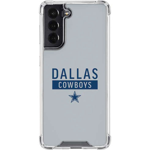 NFL Dallas Cowboys Silver Performance Series Galaxy S22 Clear Case