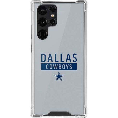 NFL Dallas Cowboys Silver Performance Series Galaxy S22 Ultra Clear Case