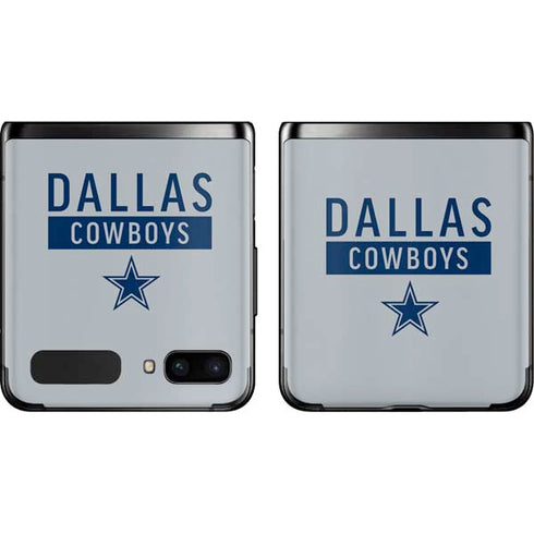 NFL Dallas Cowboys Silver Performance Series Galaxy Z Flip Skin