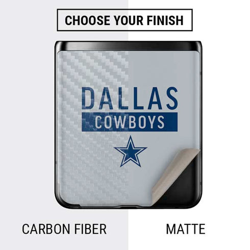 NFL Dallas Cowboys Silver Performance Series Galaxy Z Flip Skin