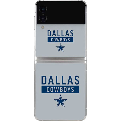NFL Dallas Cowboys Silver Performance Series Galaxy Z Flip3 5G Skin