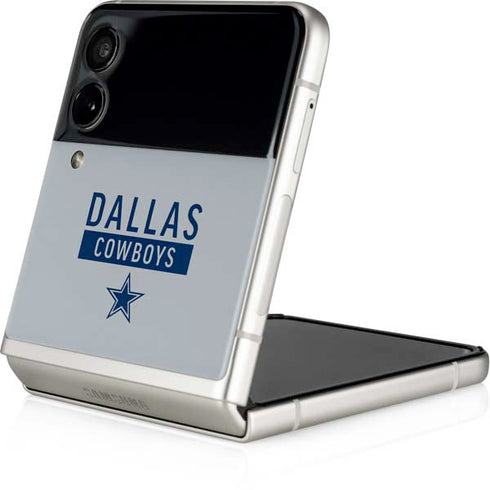 NFL Dallas Cowboys Silver Performance Series Galaxy Z Flip3 5G Skin