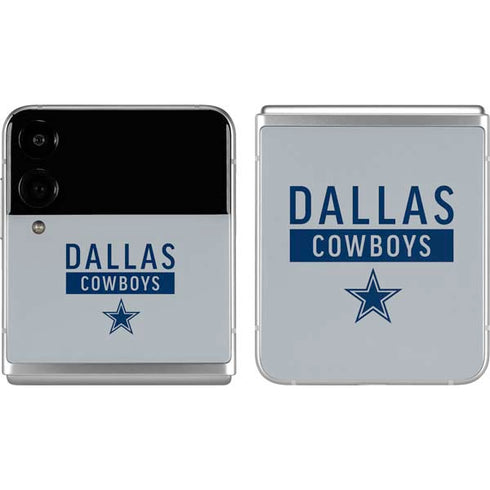 NFL Dallas Cowboys Silver Performance Series Galaxy Z Flip4 5G Skin