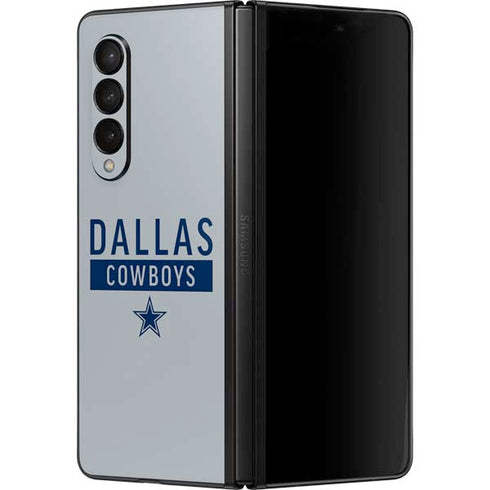 NFL Dallas Cowboys Silver Performance Series Galaxy Z Fold3 5G Skin