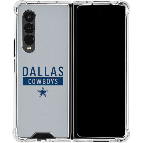 NFL Dallas Cowboys Silver Performance Series Galaxy Z Fold4 5G Clear Case