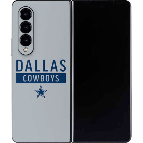 NFL Dallas Cowboys Silver Performance Series Galaxy Z Fold4 5G Skin