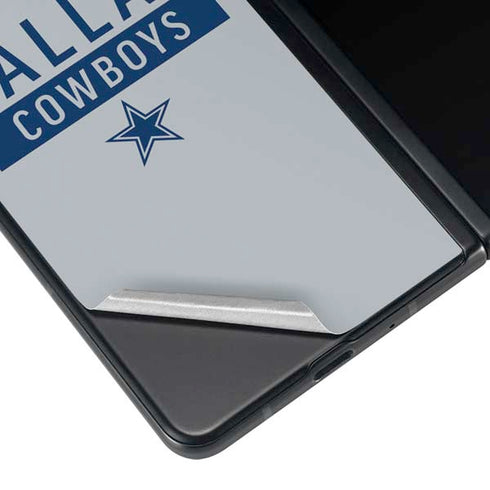 NFL Dallas Cowboys Silver Performance Series Galaxy Z Fold4 5G Skin