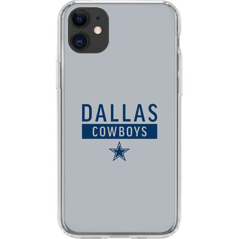 NFL Dallas Cowboys Silver Performance Series iPhone 11 Clear Case
