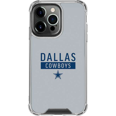 NFL Dallas Cowboys Silver Performance Series iPhone 13 Pro Clear Case