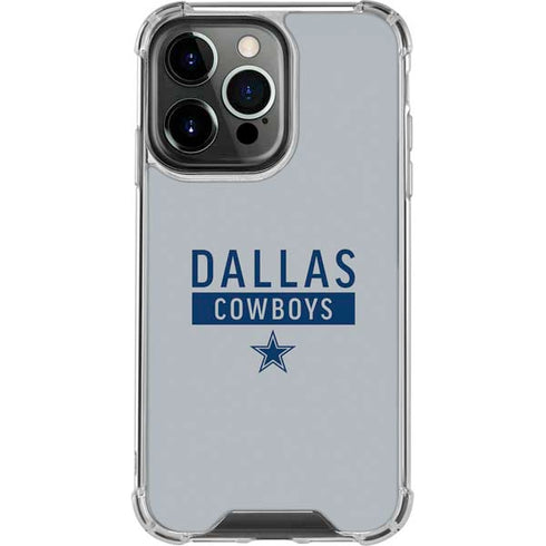 NFL Dallas Cowboys Silver Performance Series iPhone 14 Pro Clear Case