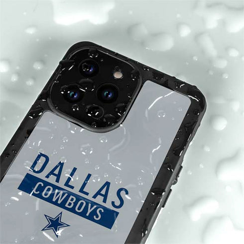 NFL Dallas Cowboys Silver Performance Series iPhone 14 Pro Max Waterproof Case
