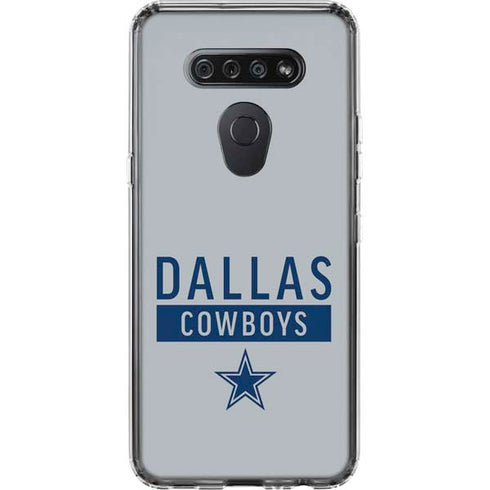 NFL Dallas Cowboys Silver Performance Series LG K51/Q51 Clear Case