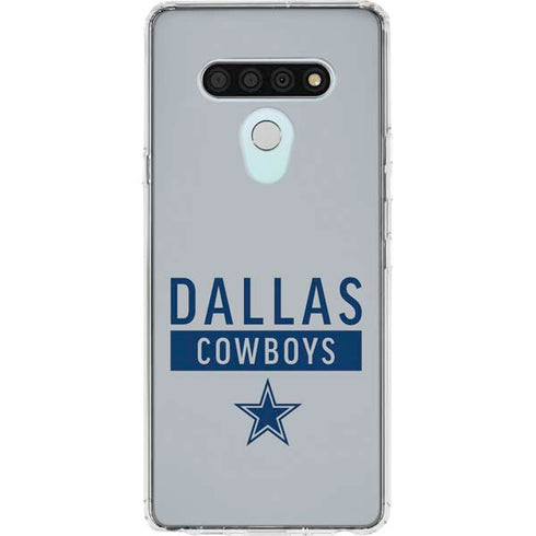 NFL Dallas Cowboys Silver Performance Series LG Stylo 6 Clear Case