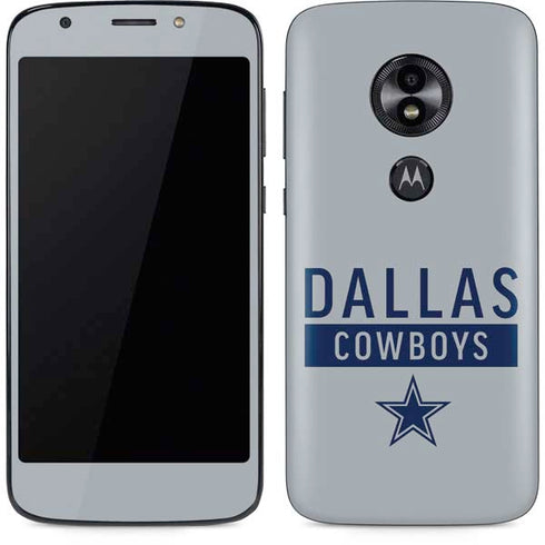 NFL Dallas Cowboys Silver Performance Series Moto E5 Play Skin