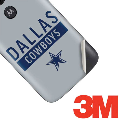 NFL Dallas Cowboys Silver Performance Series Moto E5 Play Skin