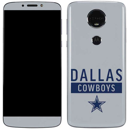 NFL Dallas Cowboys Silver Performance Series Moto E5 Plus Skin