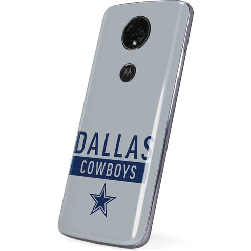 NFL Dallas Cowboys Silver Performance Series Moto E5 Plus Skin