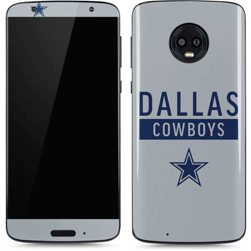 NFL Dallas Cowboys Silver Performance Series Moto G6 Skin