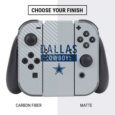 NFL Dallas Cowboys Silver Performance Series Nintendo Switch Bundle Skin