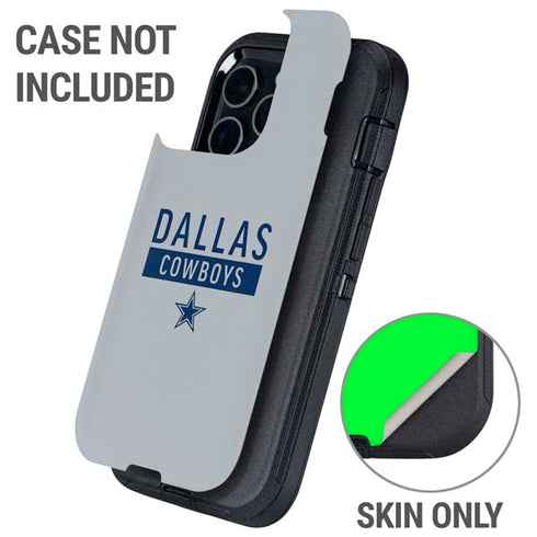 NFL Dallas Cowboys Silver Performance Series Otterbox Defender iPhone Skin