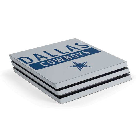 NFL Dallas Cowboys Silver Performance Series PS4 Pro Console Skin
