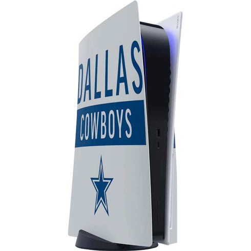 NFL Dallas Cowboys Silver Performance Series PS5 Console Skin
