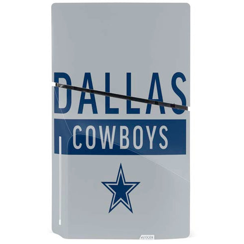 NFL Dallas Cowboys Silver Performance Series PS5 Slim Disk Console Skin
