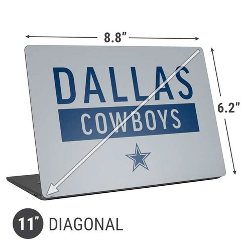 NFL Dallas Cowboys Silver Performance Series Universal Laptop 11in (8.8 x 6.2in) Skin