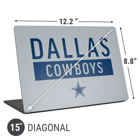 NFL Dallas Cowboys Silver Performance Series Universal Laptop 15in (12.2 x 8.8in) Skin