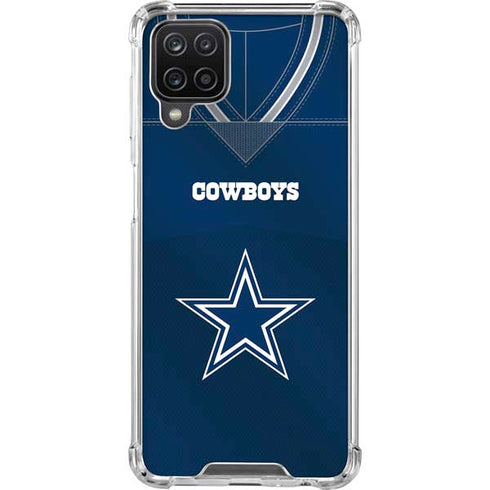 NFL Dallas Cowboys Team Jersey Galaxy A12 Clear Case