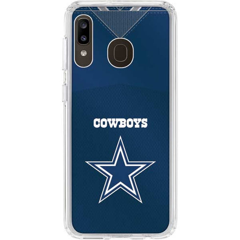 NFL Dallas Cowboys Team Jersey Galaxy A20 Clear Case