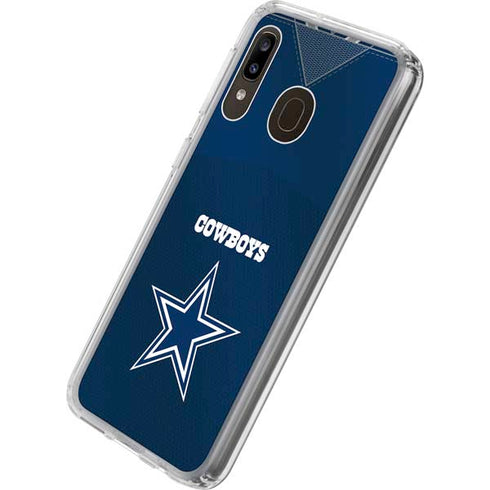 NFL Dallas Cowboys Team Jersey Galaxy A20 Clear Case