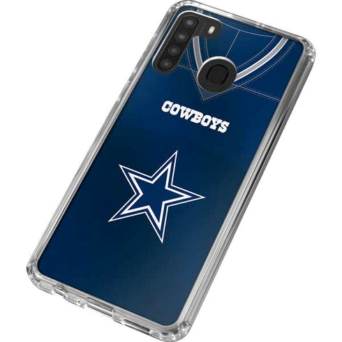 NFL Dallas Cowboys Team Jersey Galaxy A21 Clear Case